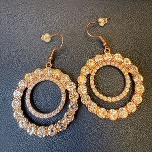 Rose Gold Crystal Earrings
